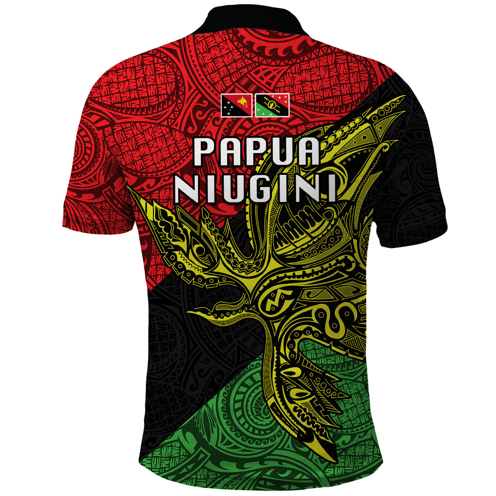 Papua New Guinea Southern Highlands Province Polo Shirt PNG Birds Of Paradise Polynesian Arty Style LT03 - Polynesian Pride