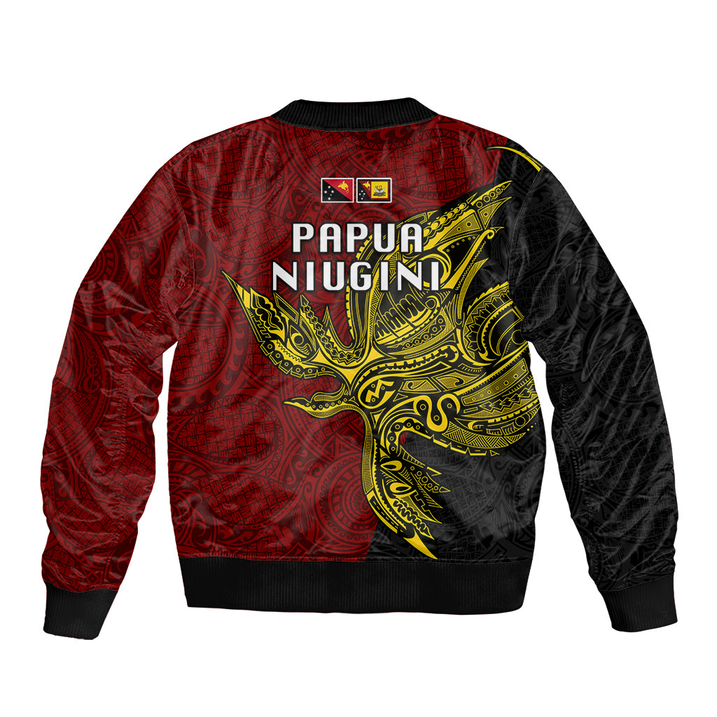 Papua New Guinea Western Province Bomber Jacket PNG Birds Of Paradise Polynesian Arty Style LT03 - Polynesian Pride