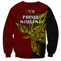 Papua New Guinea Western Province Sweatshirt PNG Birds Of Paradise Polynesian Arty Style LT03 - Polynesian Pride