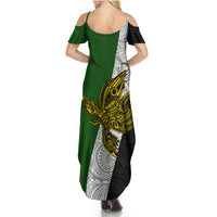 Papua New Guinea Western Highlands Province Summer Maxi Dress PNG Birds Of Paradise Polynesian Arty Style LT03 - Polynesian Pride