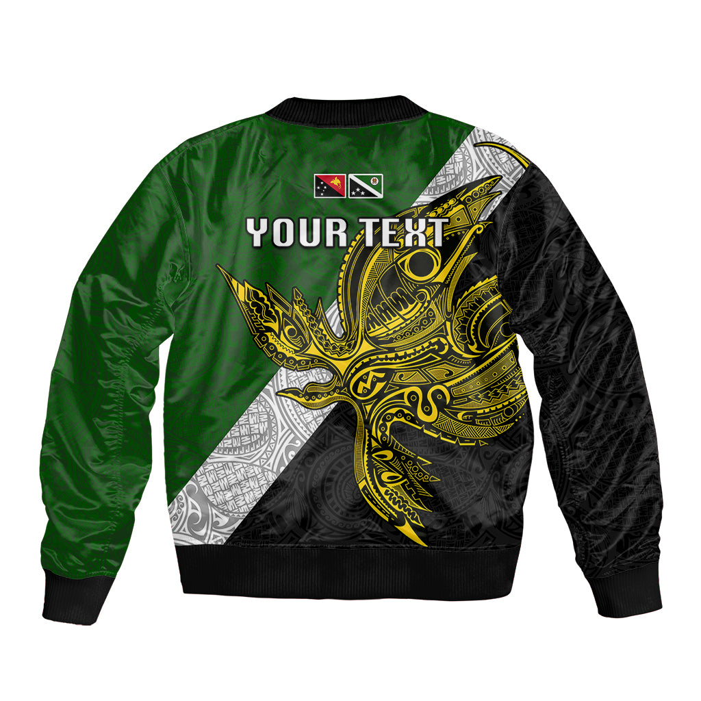 Personalised Papua New Guinea Western Highlands Province Bomber Jacket PNG Birds Of Paradise Polynesian Arty Style LT03 - Polynesian Pride