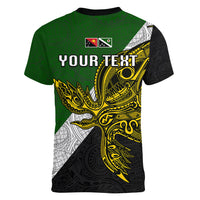 Personalised Papua New Guinea Western Highlands Province Women V Neck T Shirt PNG Birds Of Paradise Polynesian Arty Style LT03 - Polynesian Pride