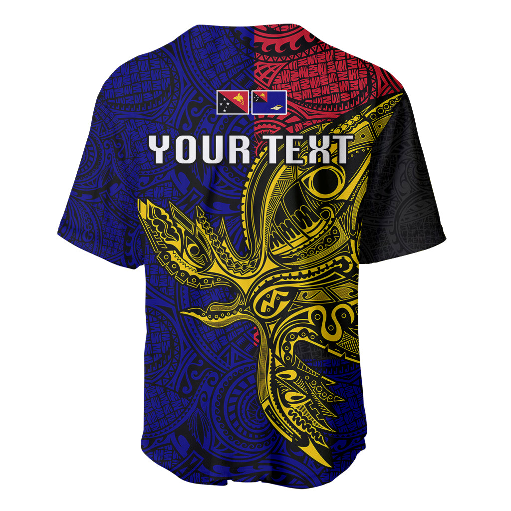 Personalised Papua New Guinea West New Britain Province Baseball Jersey PNG Birds Of Paradise Polynesian Arty Style LT03 - Polynesian Pride