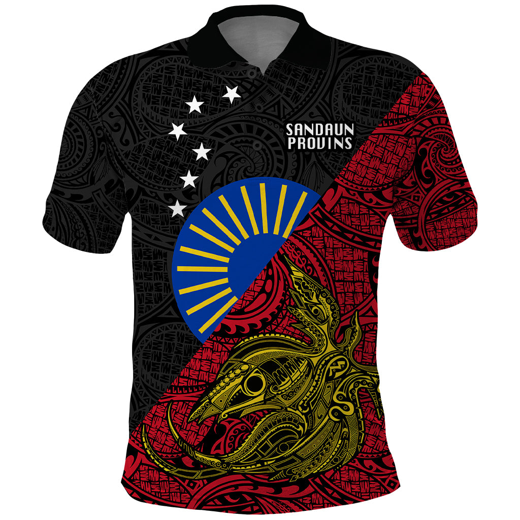 Papua New Guinea Sandaun Province Polo Shirt PNG Birds Of Paradise Polynesian Arty Style LT03 Red - Polynesian Pride