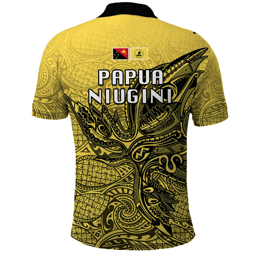 Papua New Guinea National Capital District Polo Shirt PNG Birds Of Paradise Polynesian Arty Style LT03 - Polynesian Pride