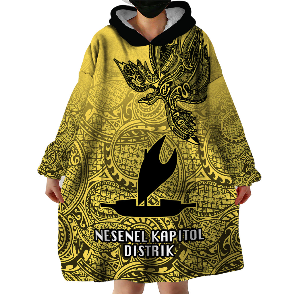 Papua New Guinea National Capital District Wearable Blanket Hoodie PNG Birds Of Paradise Polynesian Arty Style LT03 - Polynesian Pride