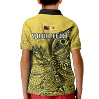 Personalised Papua New Guinea National Capital District Kid Polo Shirt PNG Birds Of Paradise Polynesian Arty Style LT03 - Polynesian Pride