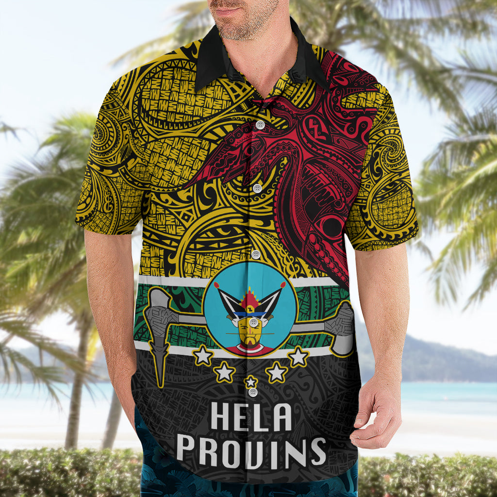 Personalised Papua New Guinea Hela Province Hawaiian Shirt PNG Birds Of Paradise Polynesian Arty Style LT03 - Polynesian Pride