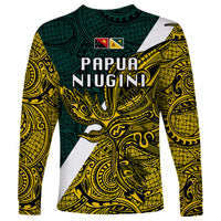 Papua New Guinea Jiwaka Province Long Sleeve Shirt PNG Birds Of Paradise Polynesian Arty Style LT03 - Polynesian Pride