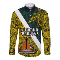 Personalised Papua New Guinea Jiwaka Province Long Sleeve Button Shirt PNG Birds Of Paradise Polynesian Arty Style LT03 Unisex Yellow - Polynesian Pride
