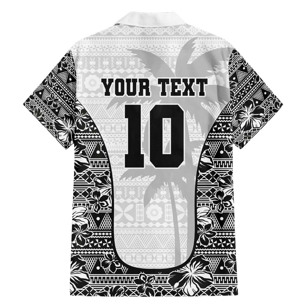 Custom Fiji Pacific Rugby 2024 Family Matching Tank Maxi Dress and Hawaiian Shirt Tapa Tribal and Fijian Masi Pattern