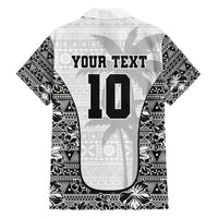 Custom Fiji Pacific Rugby 2024 Family Matching Tank Maxi Dress and Hawaiian Shirt Tapa Tribal and Fijian Masi Pattern