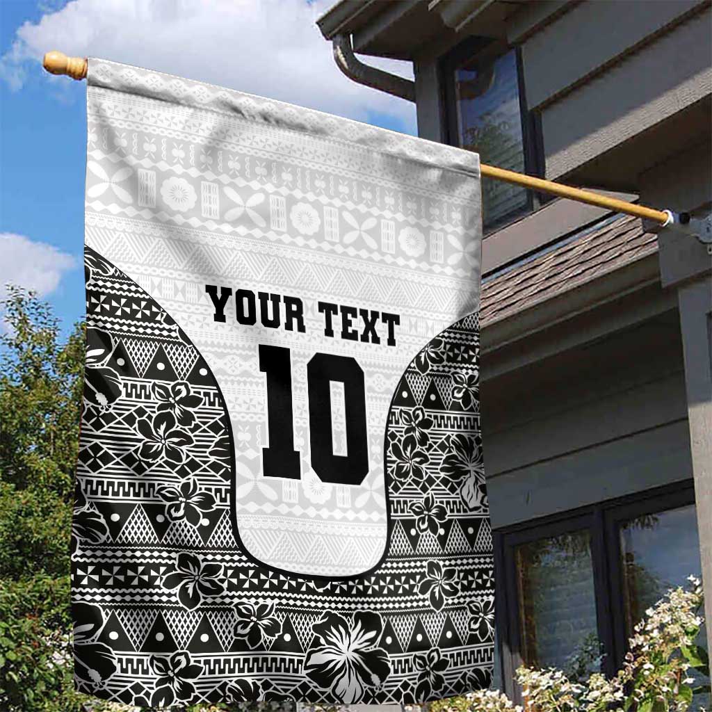 Custom Fiji Pacific Rugby 2024 Garden Flag Tapa Tribal and Fijian Masi Pattern LT03 - Polynesian Pride