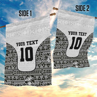 Custom Fiji Pacific Rugby 2024 Garden Flag Tapa Tribal and Fijian Masi Pattern LT03 - Polynesian Pride