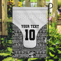 Custom Fiji Pacific Rugby 2024 Garden Flag Tapa Tribal and Fijian Masi Pattern LT03 Garden Flag White - Polynesian Pride
