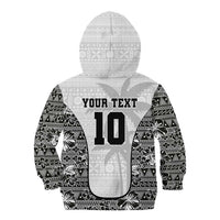 Custom Fiji Pacific Rugby 2024 Kid Hoodie Tapa Tribal and Fijian Masi Pattern