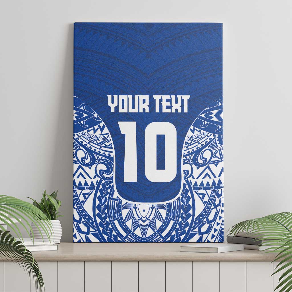 Custom Samoa Pacific Rugby 2024 Canvas Wall Art Polynesian Pacific Tribal Pattern