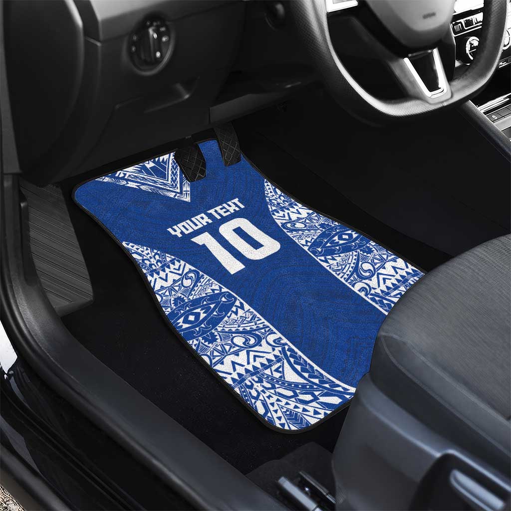 Custom Samoa Pacific Rugby 2024 Car Mats Polynesian Pacific Tribal Pattern