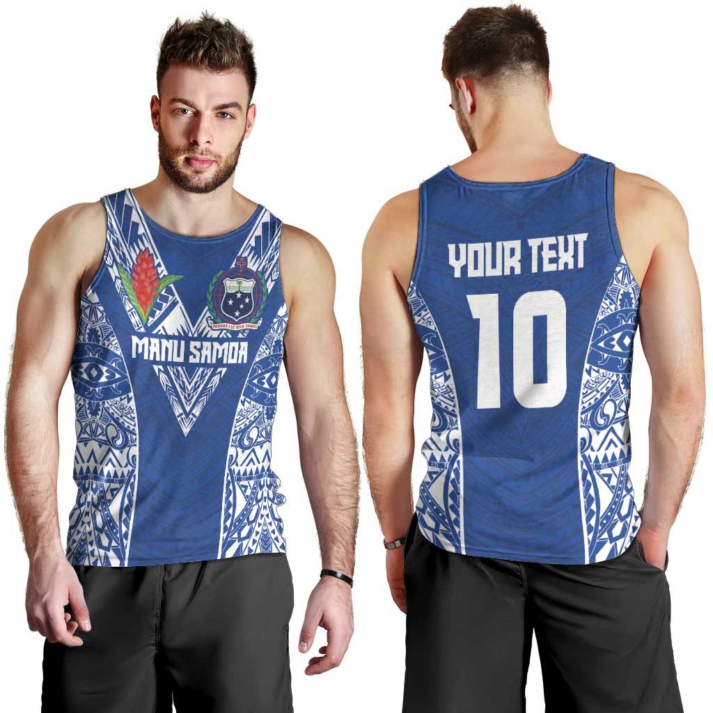 Custom Samoa Pacific Rugby 2024 Men Tank Top Polynesian Pacific Tribal Pattern