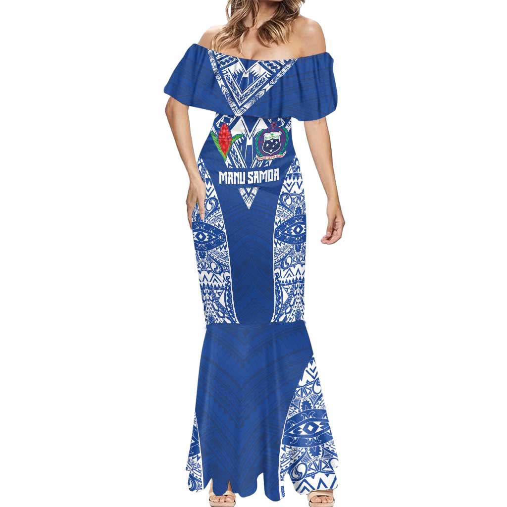 Custom Samoa Pacific Rugby 2024 Mermaid Dress Polynesian Pacific Tribal Pattern