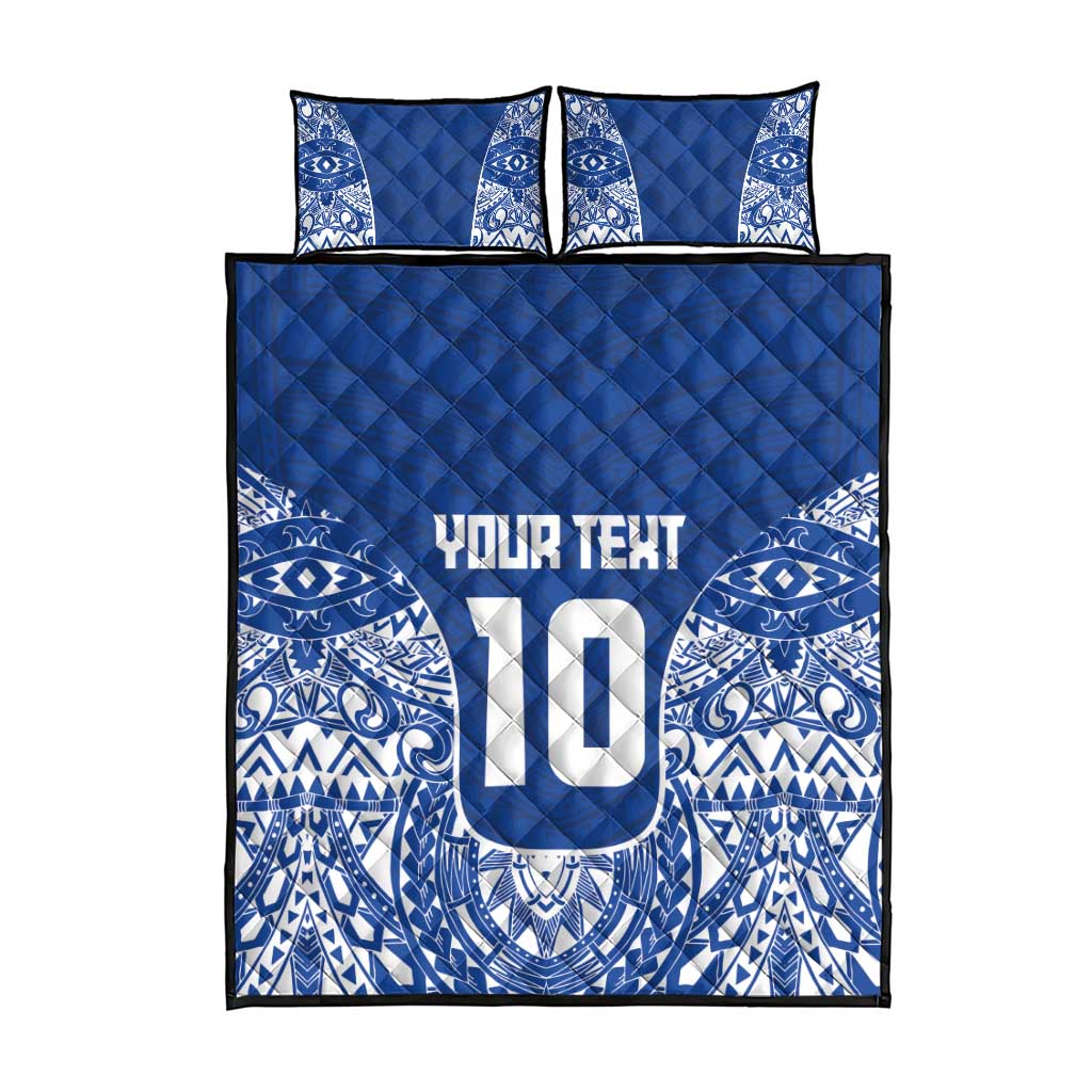 Custom Samoa Pacific Rugby 2024 Quilt Bed Set Polynesian Pacific Tribal Pattern