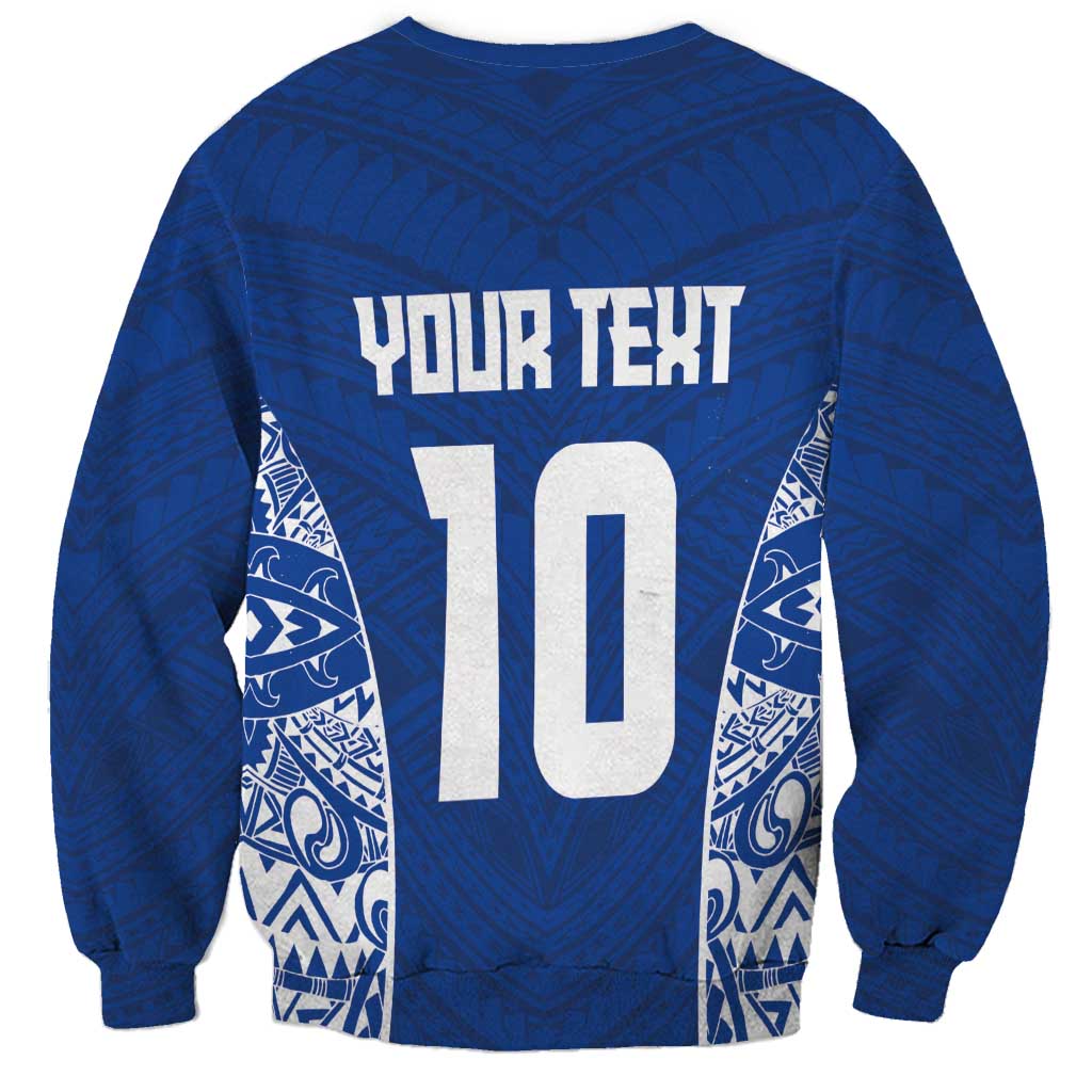 Custom Samoa Pacific Rugby 2024 Sweatshirt Polynesian Pacific Tribal Pattern