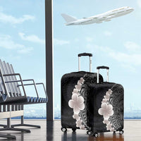 Hawaiian Tropical Plumeria Art Polynesian Tattoo Luggage Cover Grayscale Color LT03 - Polynesian Pride