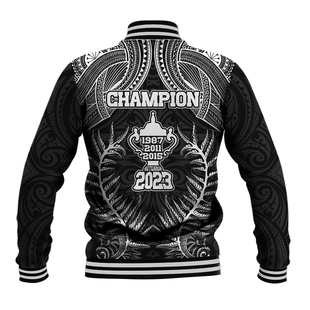 New Zealand Rugby Baseball Jacket Aotearoa Champion Cup History with Silver Fern LT03 - Polynesian Pride