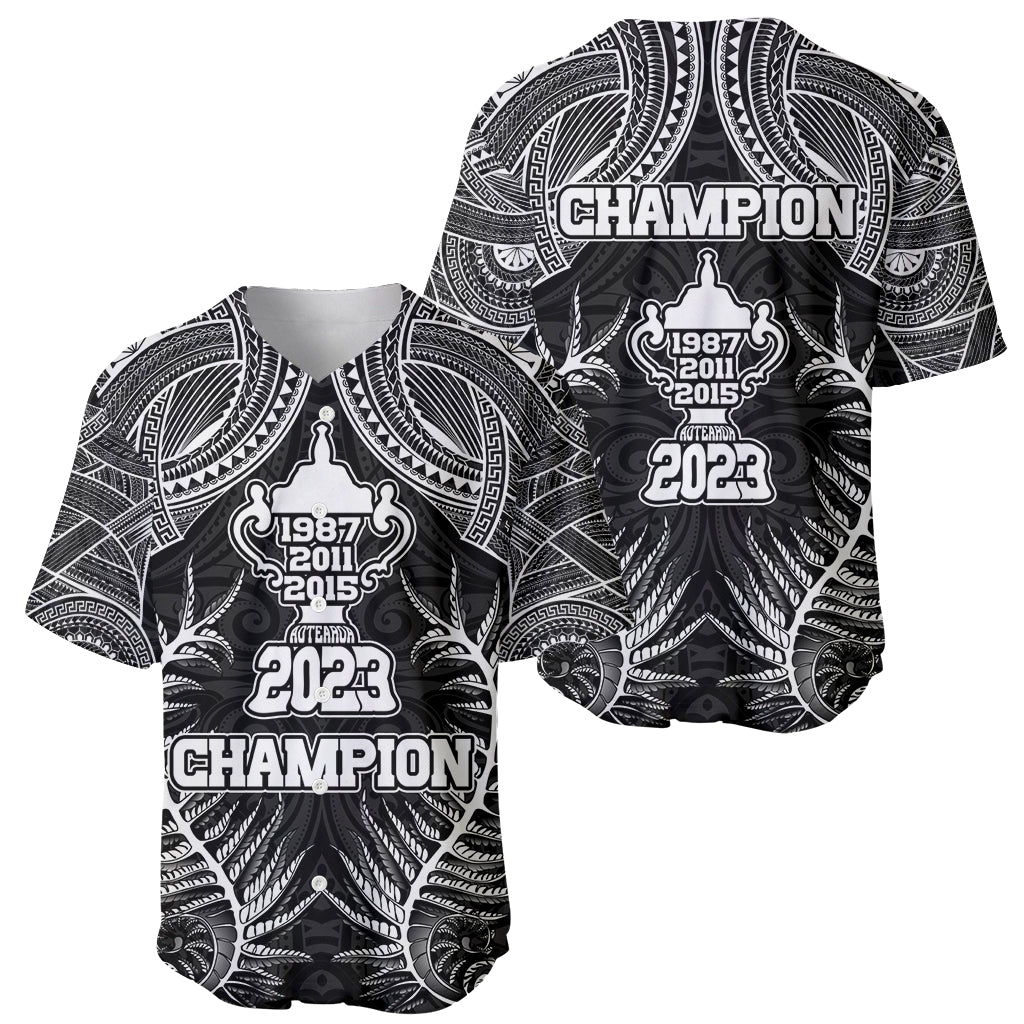 New Zealand Rugby Baseball Jersey Aotearoa Champion Cup History with Silver Fern LT03 - Polynesian Pride