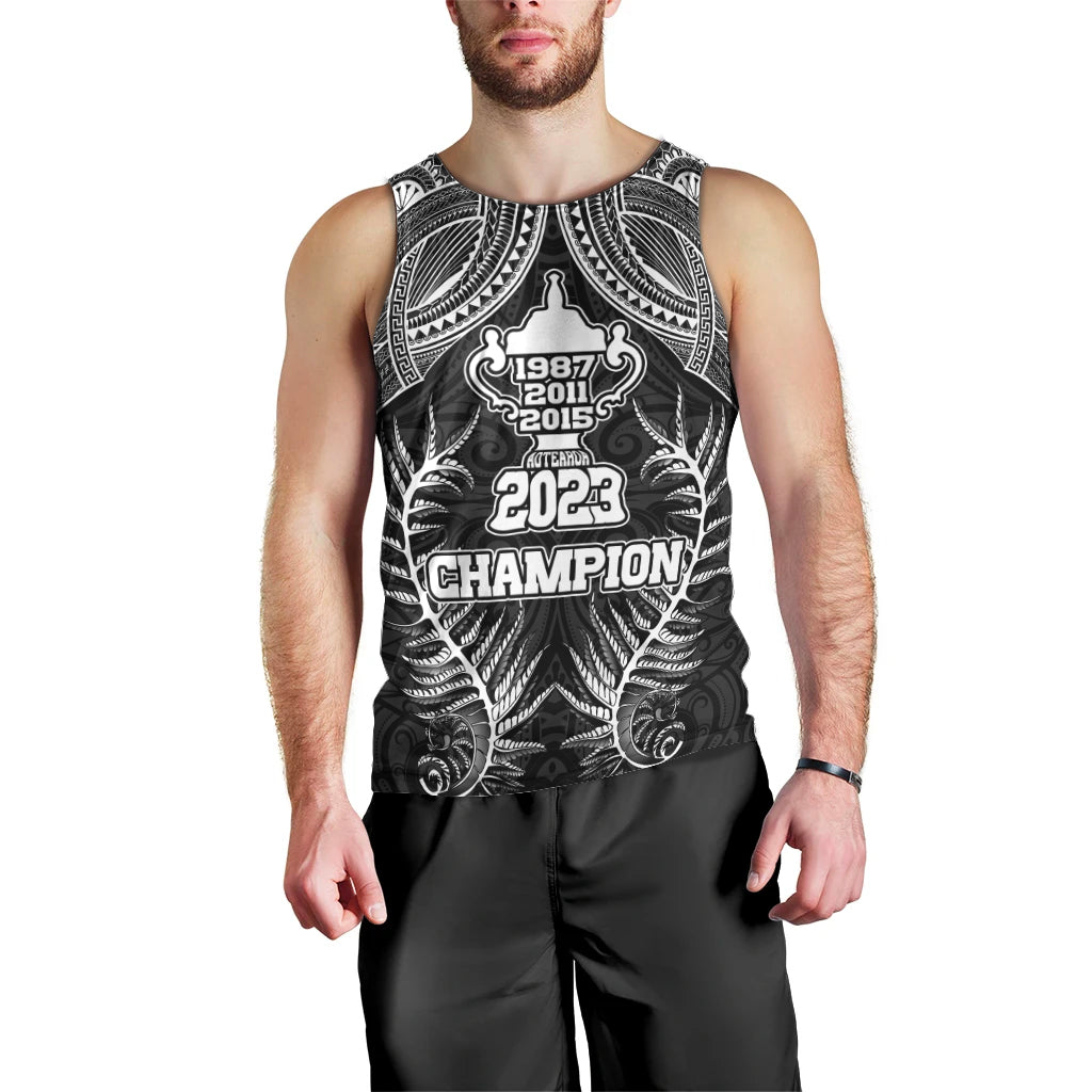 New Zealand Rugby Men Tank Top Aotearoa Champion Cup History with Silver Fern LT03 - Polynesian Pride
