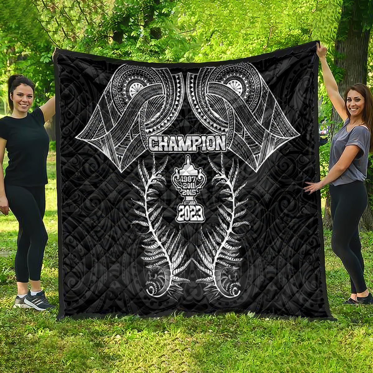 New Zealand Rugby Quilt Aotearoa Champion Cup History with Silver Fern LT03 - Polynesian Pride