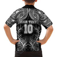Custom New Zealand Rugby Family Matching Puletasi Dress and Hawaiian Shirt Aotearoa Champion Cup History with Silver Fern LT03 - Polynesian Pride