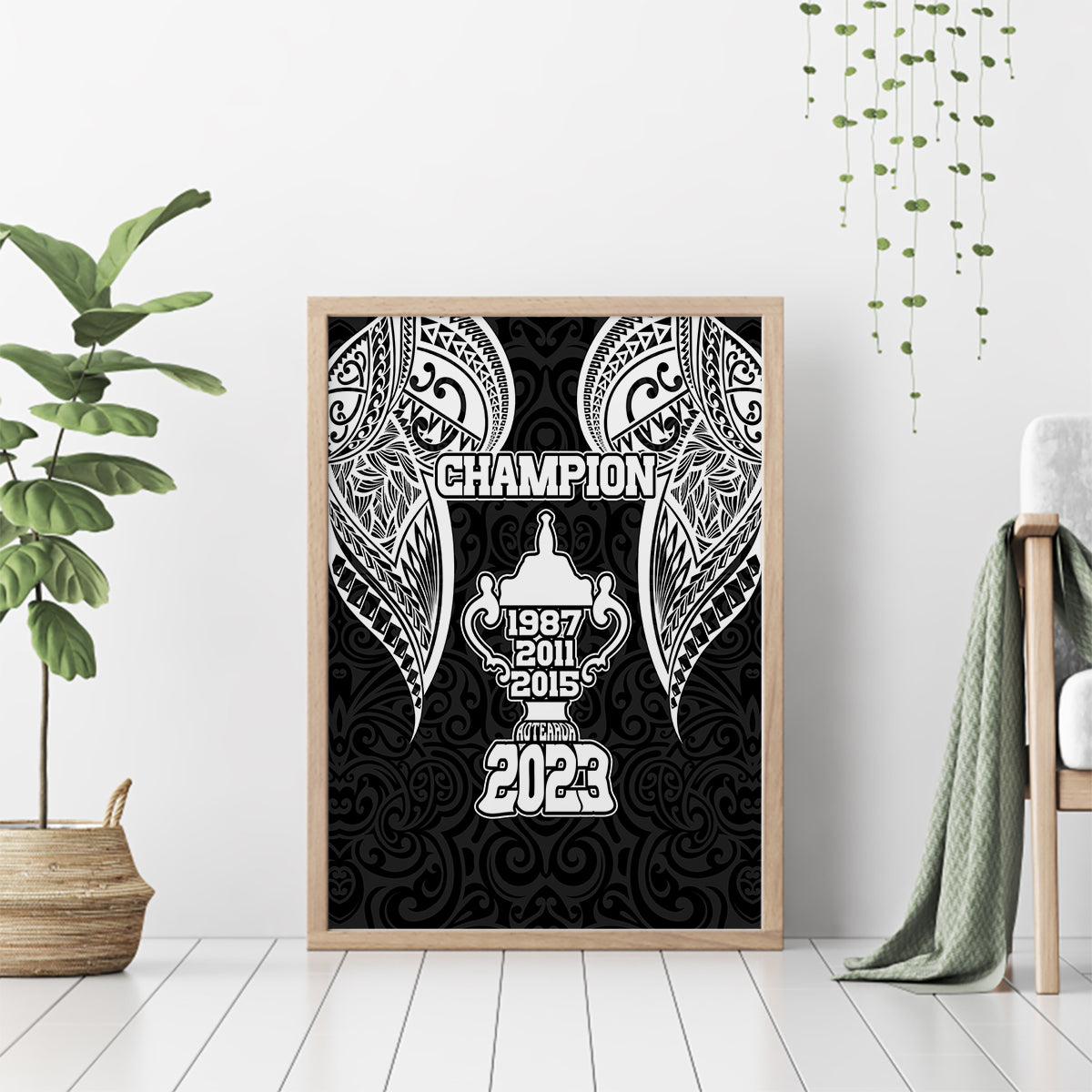 New Zealand Rugby Canvas Wall Art Aotearoa Champion Cup History with Haka Dance LT03 - Polynesian Pride