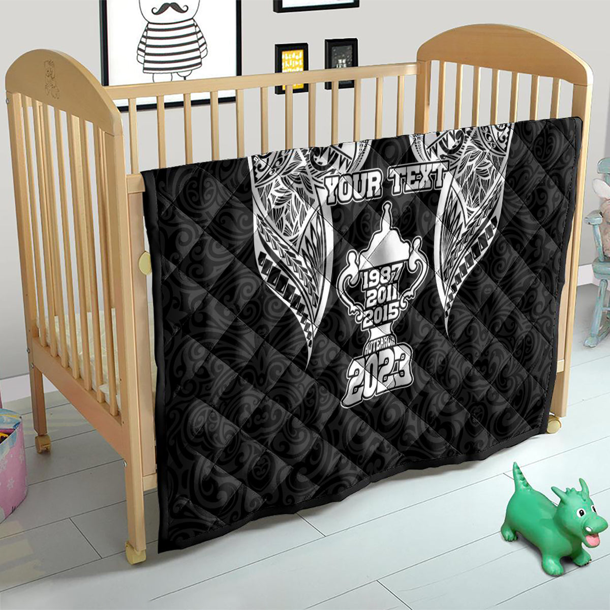 Personalised New Zealand Rugby Quilt Aotearoa Champion Cup History with Haka Dance LT03 - Polynesian Pride