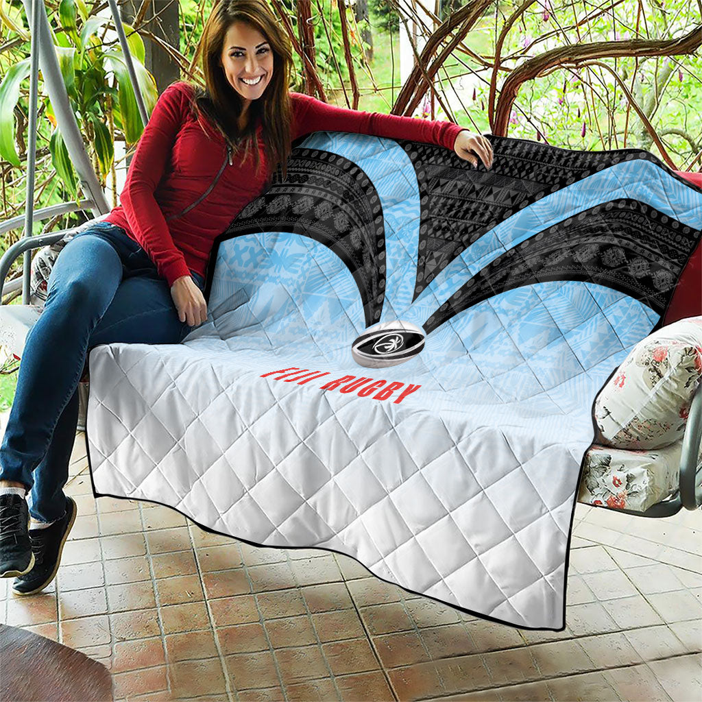 Fijian Rugby Quilt Tapa Pattern Retro Sporty Style LT03 - Polynesian Pride