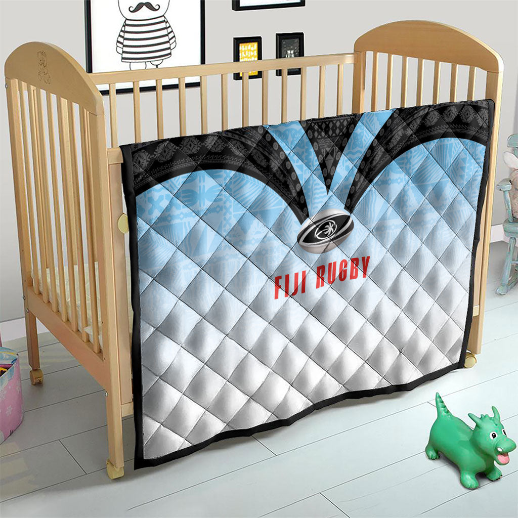 Fijian Rugby Quilt Tapa Pattern Retro Sporty Style LT03 - Polynesian Pride