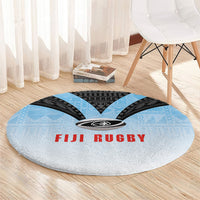 Fijian Rugby Round Carpet Tapa Pattern Retro Sporty Style LT03 - Polynesian Pride