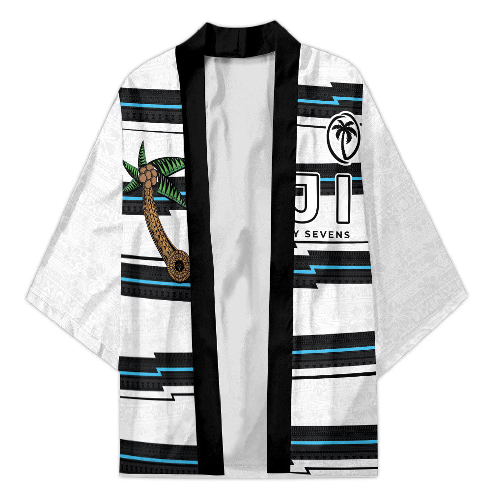 Custom Fijian Rugby Sevens Kimono Masi Tapa Pattern Stripes Sporty Style