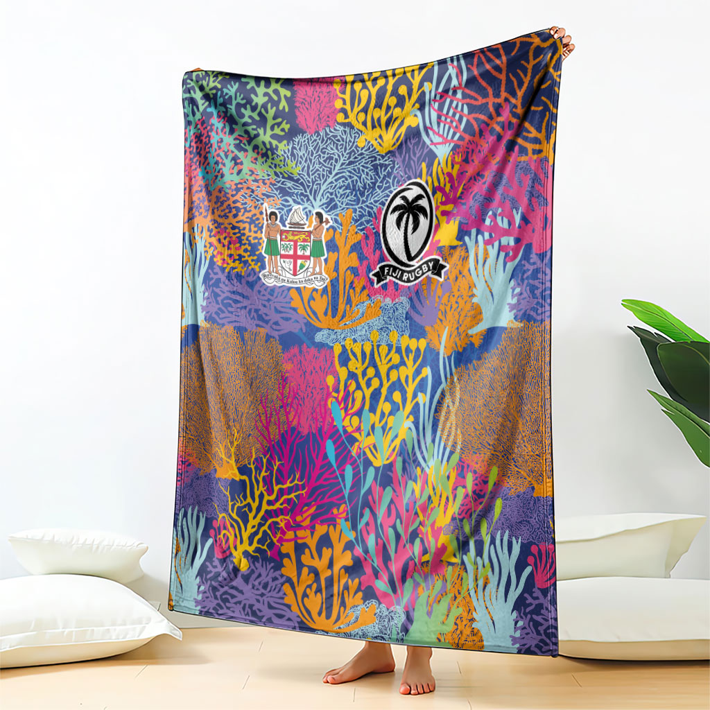 Fijian Rugby Blanket Colorful Coral Reef Pre Match Design LT03 - Polynesian Pride