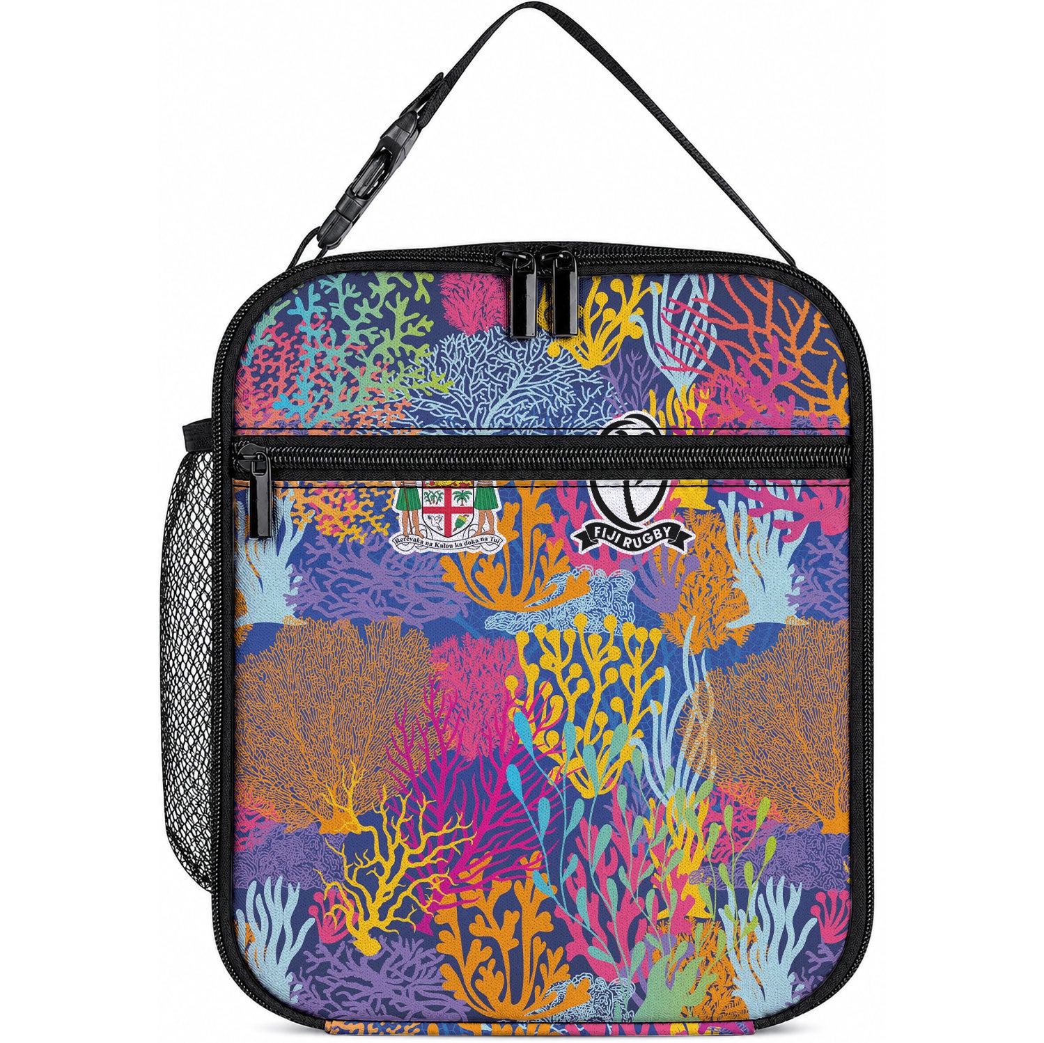 Fijian Rugby Lunch Bag Colorful Coral Reef Pre Match Design