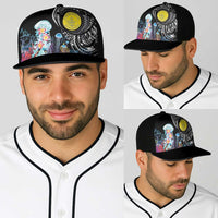 Palau Jellyfish Baseball Net Cap Coral Reef with Polynesian Pattern