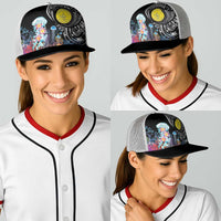 Palau Jellyfish Baseball Net Cap Coral Reef with Polynesian Pattern
