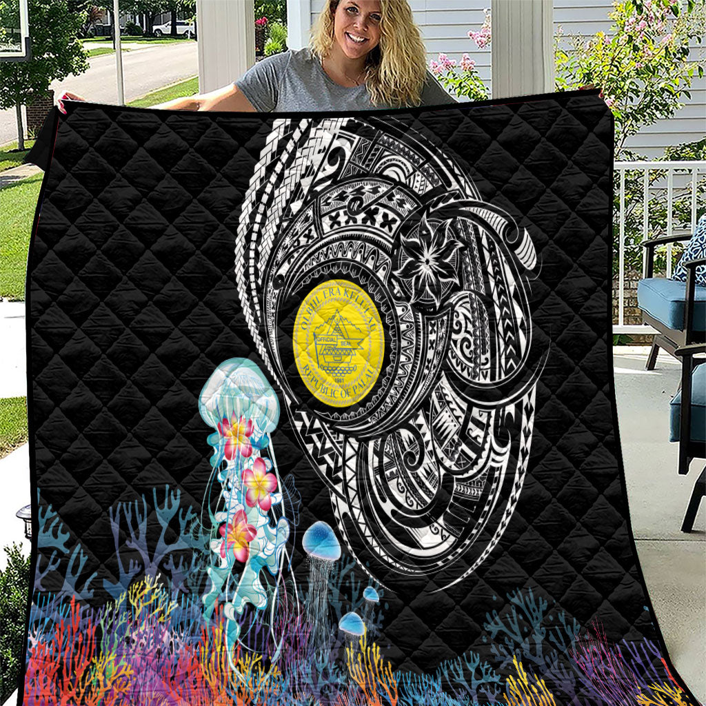 Palau Jellyfish Quilt Coral Reef with Polynesian Pattern