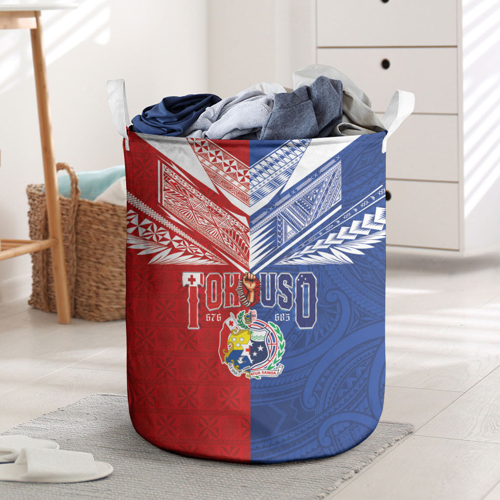 Tokouso Tonga Samoa Laundry Basket Proud of Brotherhood