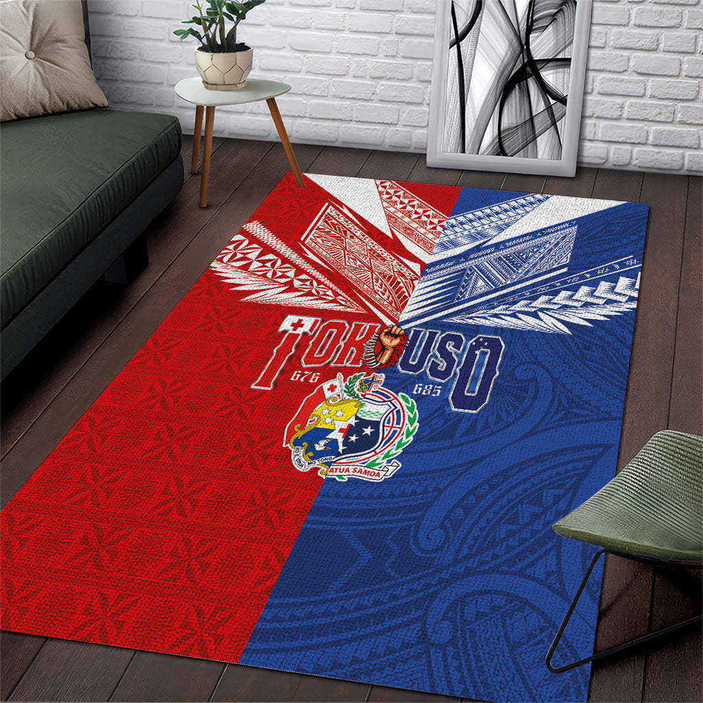 Tokouso Tonga Samoa Area Rug Proud of Brotherhood