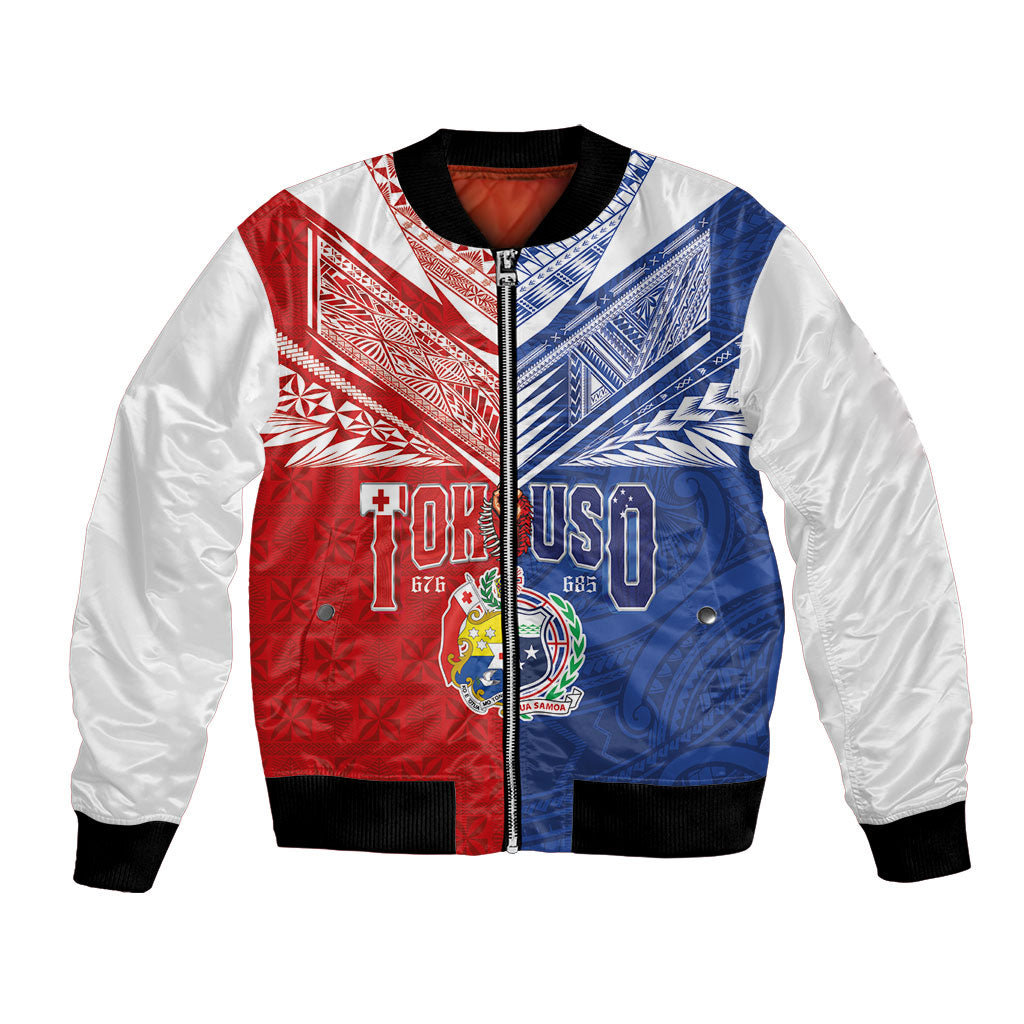 Personalised Tokouso Tonga Samoa Bomber Jacket Proud of Brotherhood