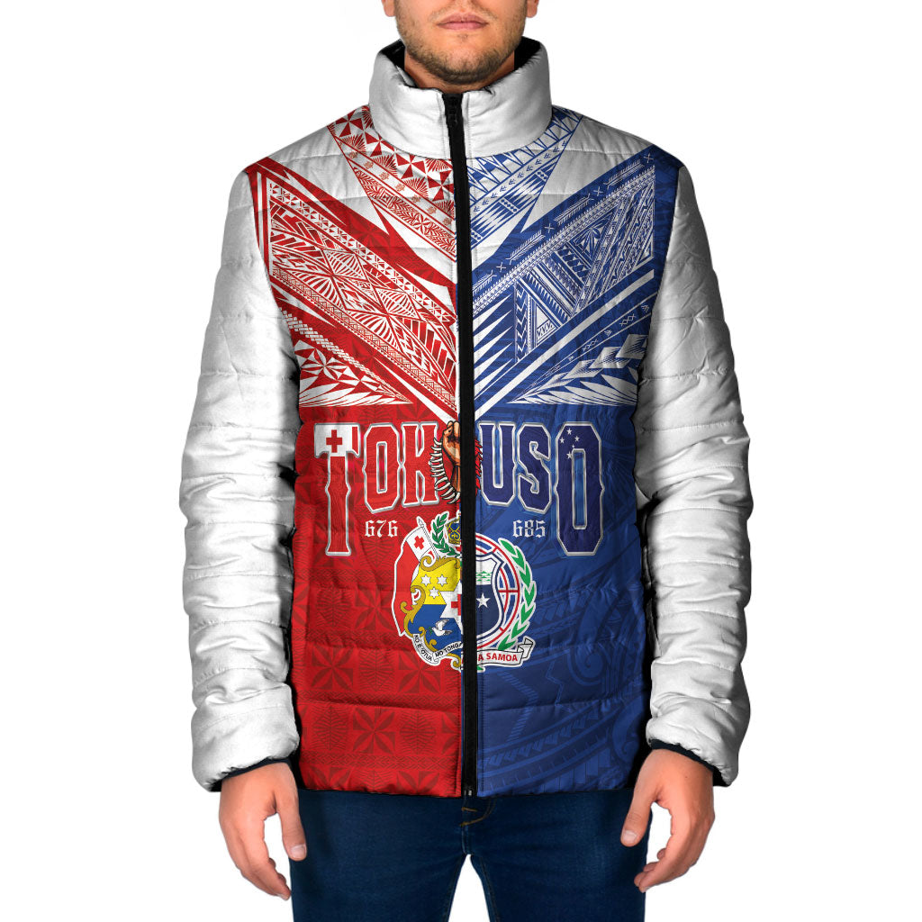 Personalised Tokouso Tonga Samoa Padded Jacket Proud of Brotherhood