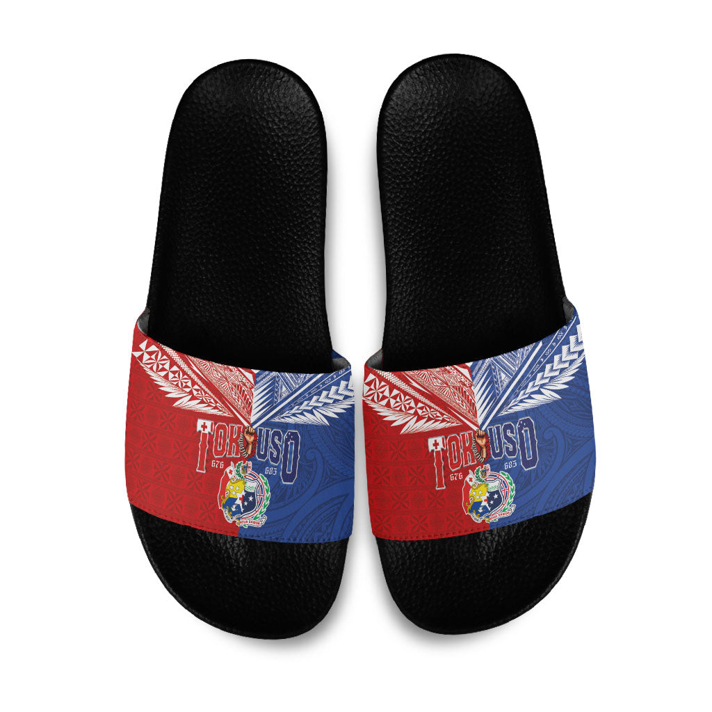 Tokouso Tonga Samoa Slide Sandals Proud of Brotherhood