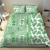 Hawaii Bedding Set Aloha Tropical Plants Tribal Pattern Green Version LT03 - Polynesian Pride
