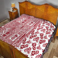 Hawaii Quilt Aloha Tropical Plants Tribal Pattern Red Version LT03 - Polynesian Pride
